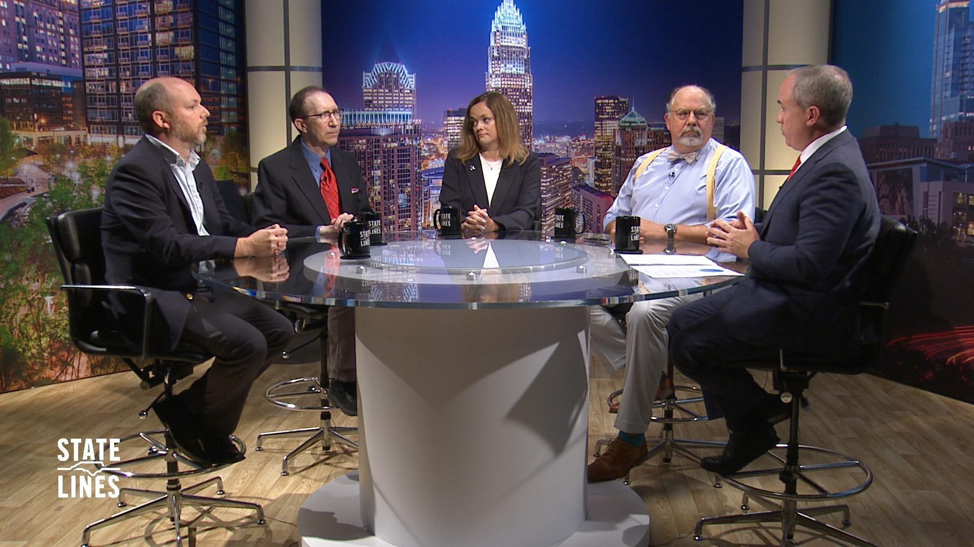 Host of State Lines, Kelly McCullen and panelists.