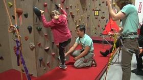 Video thumbnail: NJTV News Children with disabilities learn skills by rock climbing