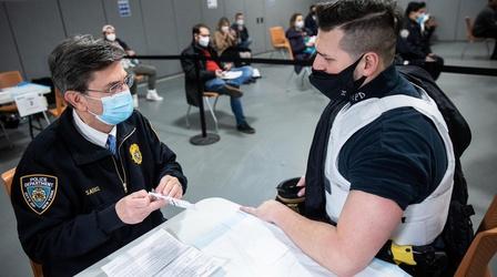 Video thumbnail: PBS NewsHour Why U.S. police, firefighters are fighting vaccine mandates