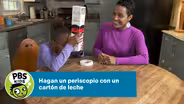 Hagan un periscopio con un cartón de leche
