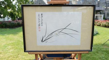 Video thumbnail: Antiques Roadshow Appraisal: 1969 Zhang Daiqian Cymbidium Orchid Ink Painting