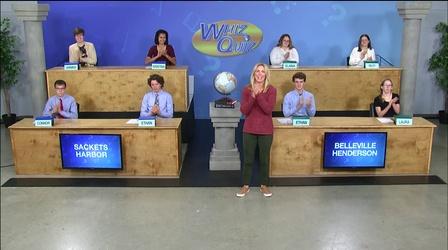 Video thumbnail: Whiz Quiz Playoff 4: Sackets Harbor vs. Belleville-Henderson 2021