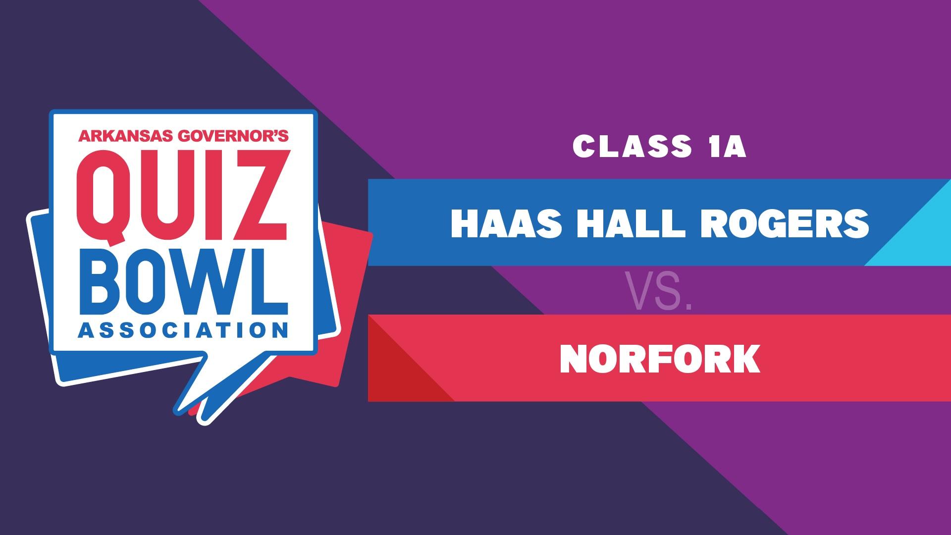 Quiz Bowl, Quiz Bowl 2022 - 1A HAAS HALL vs NORFORK