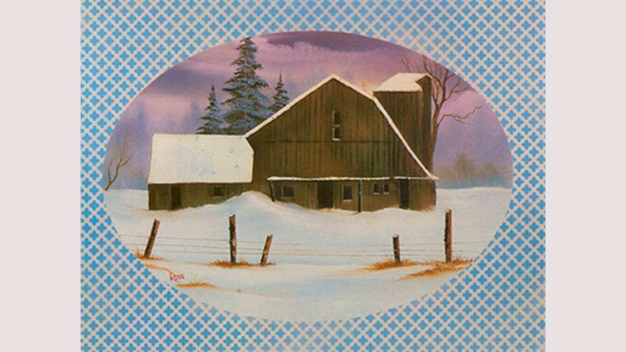 The Best of the Joy of Painting: Barn in Snow Oval