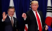 Trump, South Korea's Moon sound positive notes on the North