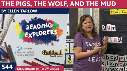 Video thumbnail: Reading Explorers K-2-544: The Pigs, The Wolf, And The Mud by Ellen Tarlow