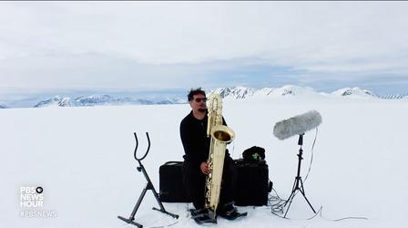 Video thumbnail: PBS NewsHour Why musician Matthew Burtner is composing a glacial serenade