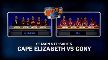 Video thumbnail: High School Quiz Show: Maine Cape Elizabeth vs Cony