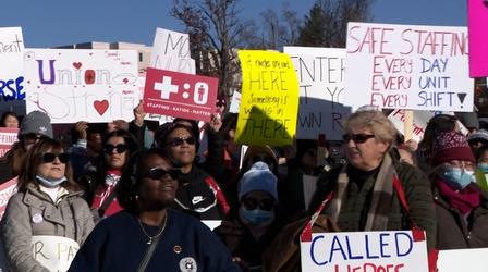 Nurses rally for more staffing and increased pay