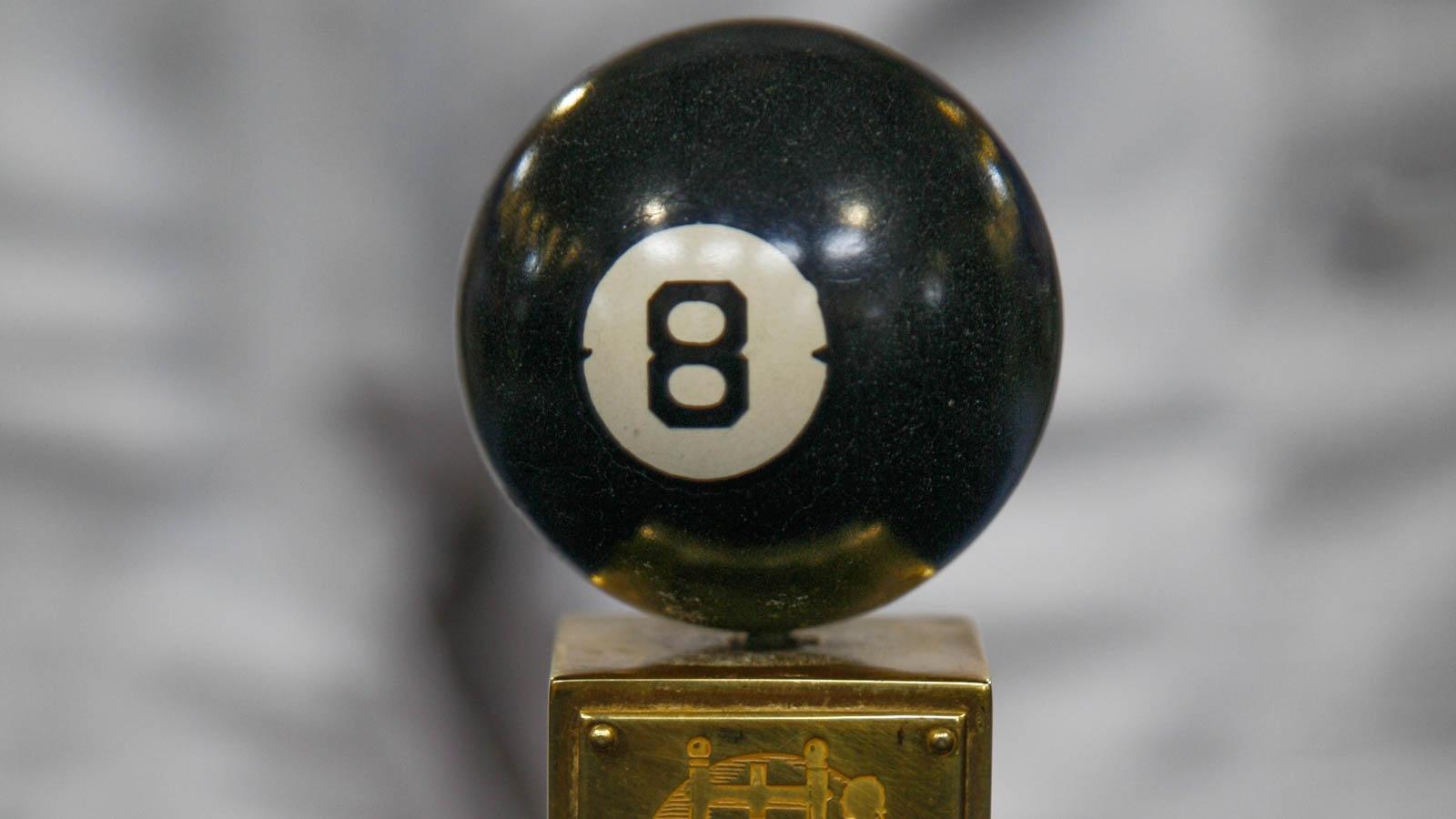 Vintage / Antique Clay Billiard Ball Black Number 8, Standard Pool Bal –