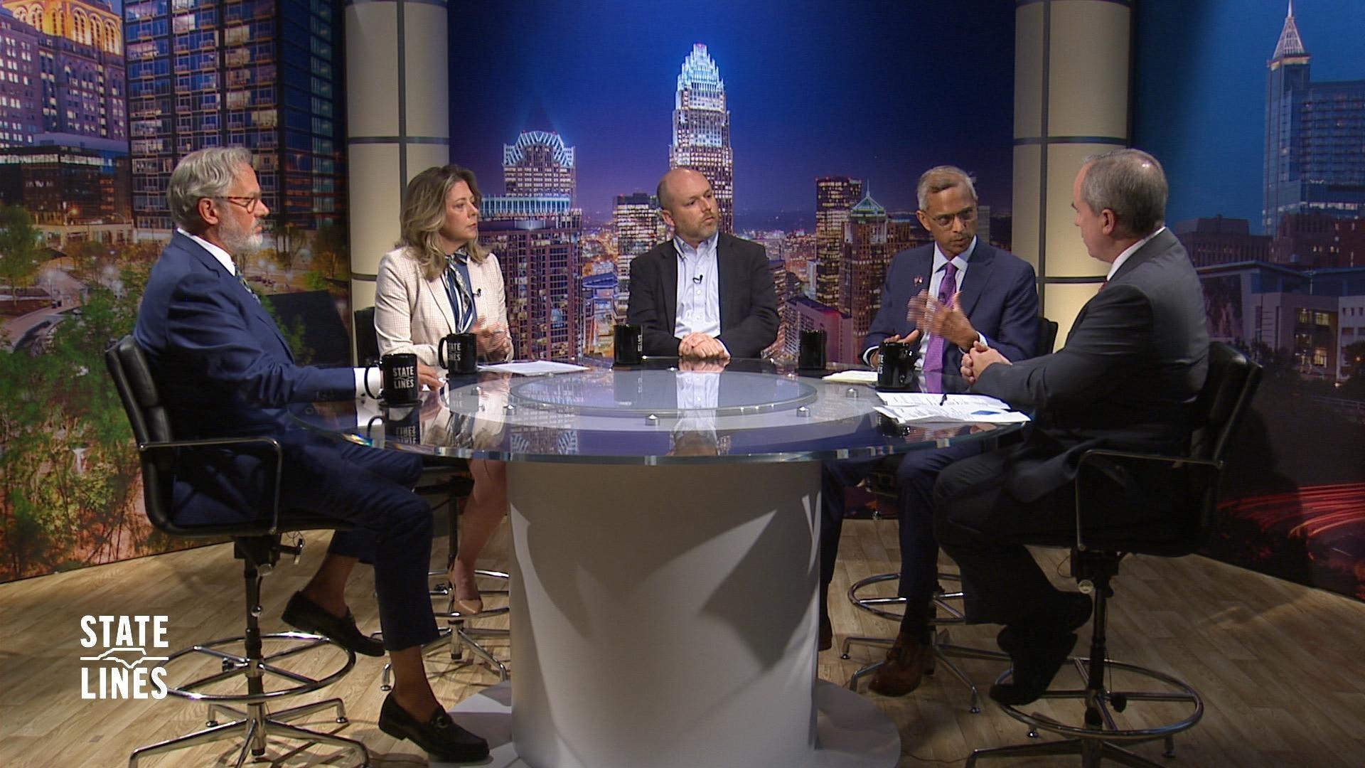 Host of State Lines, Kelly McCullen and panelists.