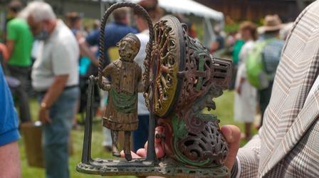 Video thumbnail: Antiques Roadshow Appraisal: Girl Skipping Rope Mechanical Bank, ca. 1890