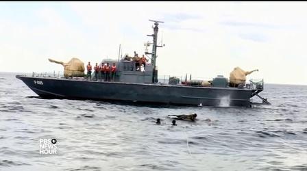 Video thumbnail: PBS NewsHour Elephant out for a swim gets emergency rescue at sea