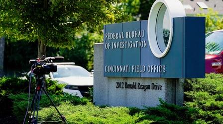 Video thumbnail: PBS NewsHour News Wrap: 'Unprecedented' online threats after FBI search
