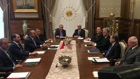 Video thumbnail: PBS NewsHour Turkish official denies Erdogan agreed to a 'cease-fire'