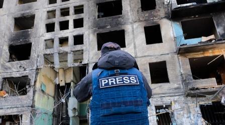 Video thumbnail: PBS NewsHour Russian journalist reflects on living and reporting in exile