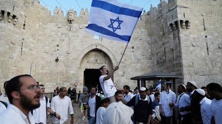 Video thumbnail: PBS NewsHour Triumphant mood in Jerusalem ahead of U.S. embassy opening