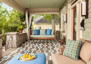How to Paint a Colorful Carpet on Your Porch Floor
