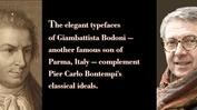 The elegant typefaces of Giambattista Bodoni