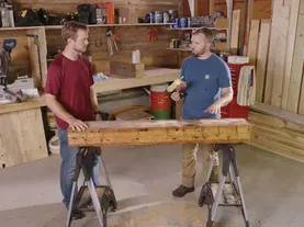 How to Turn a Reclaimed Beam into a Fireplace Mantel