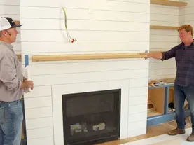 How to Install Floating Shelves and Mantel